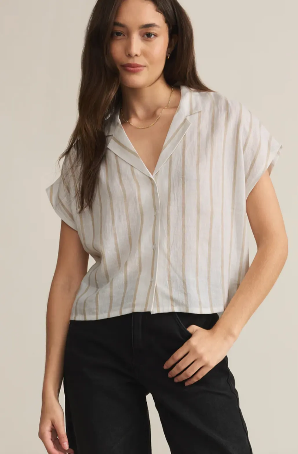 Parallel Short Sleeve Button Down