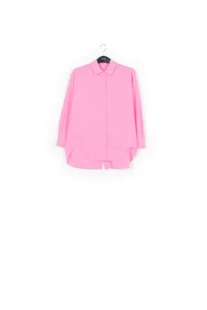 Pink cotton button-down shirt