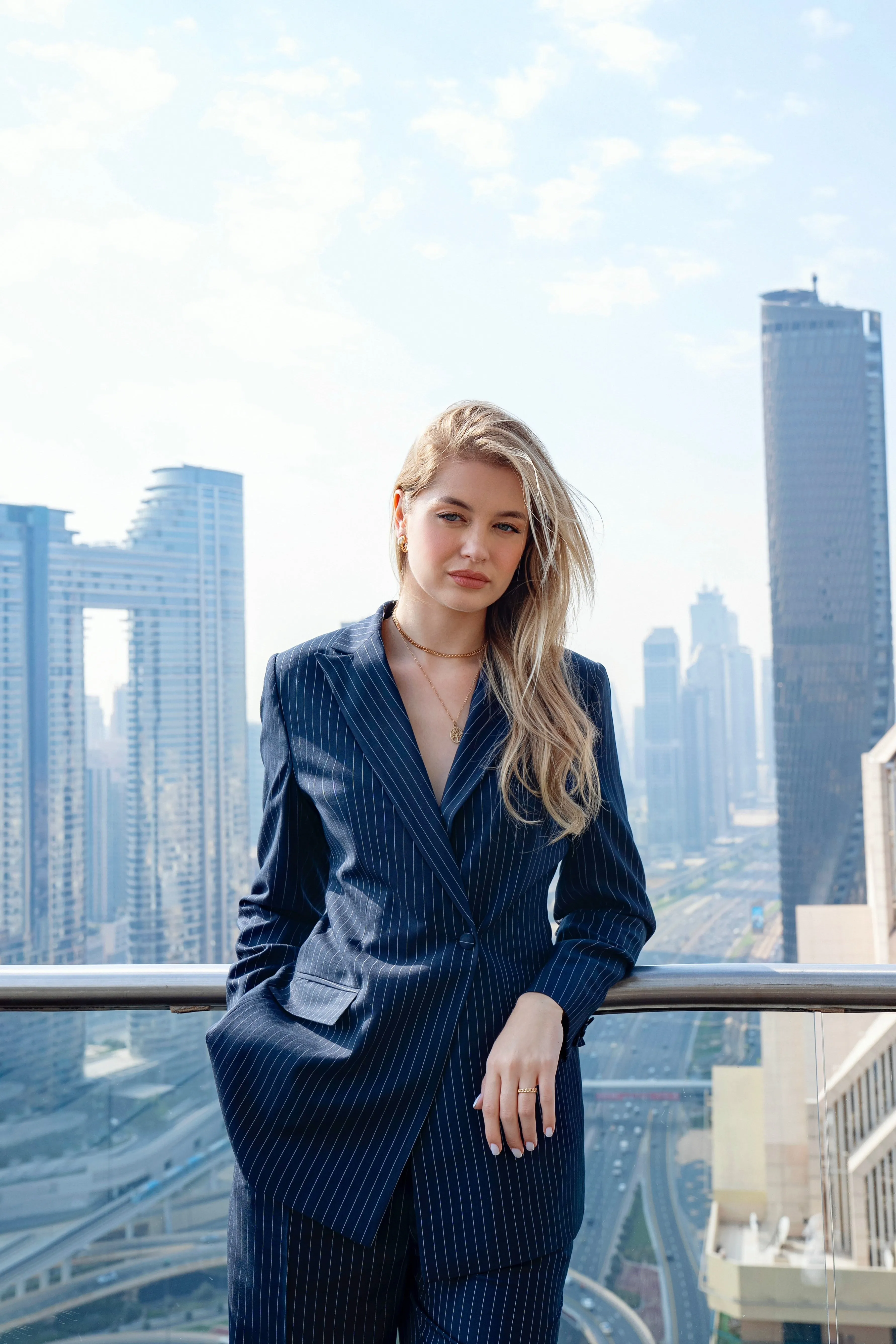 Pinstripe Navy - Side Structured Suit (Limited Edition)