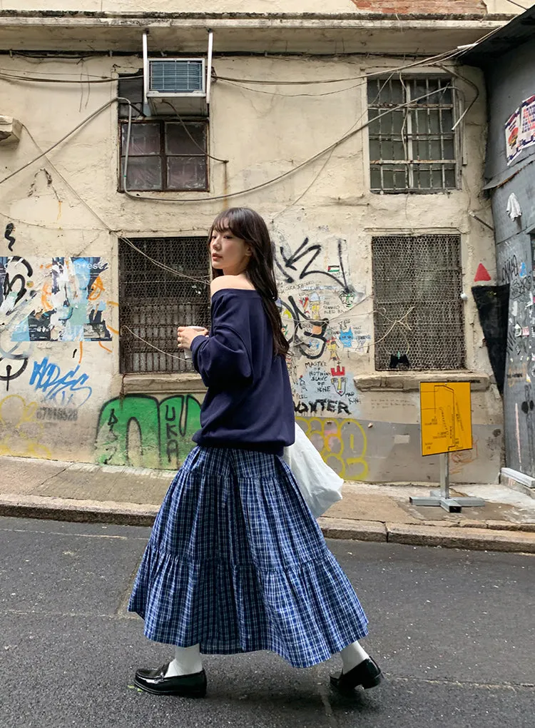Plaid A-line dress