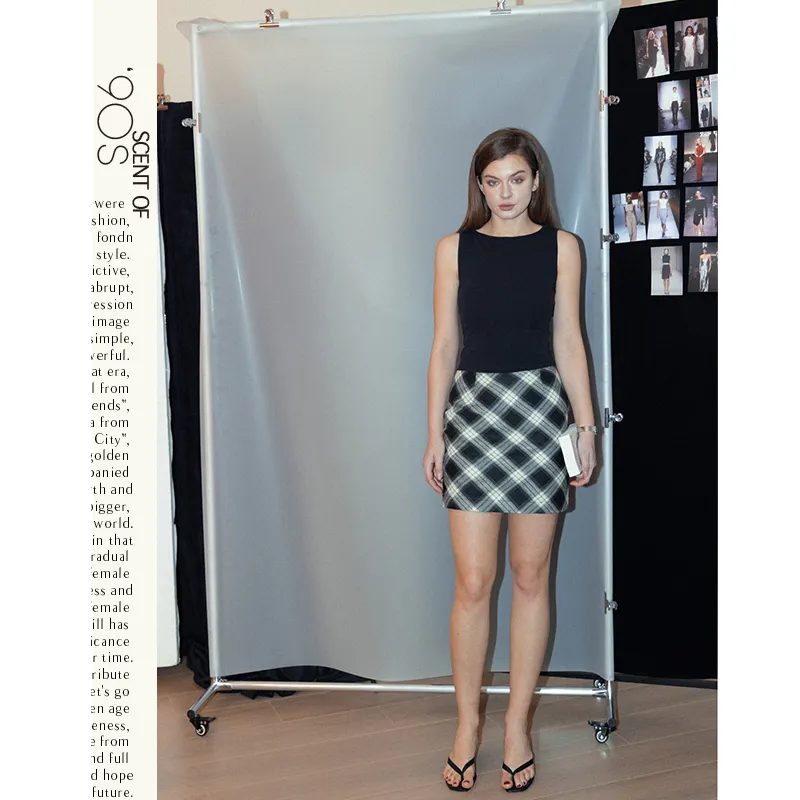 Plaid Pencil Skirt