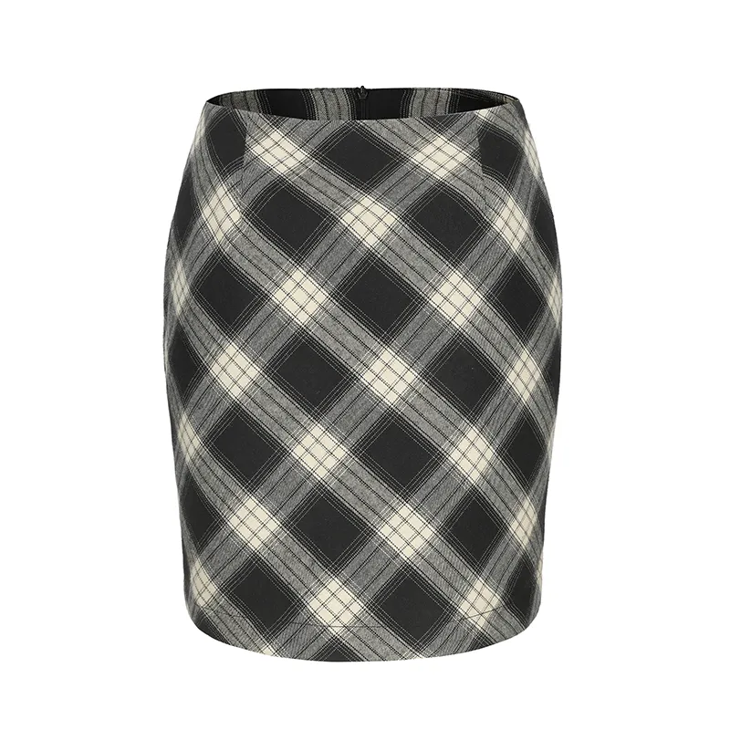Plaid Pencil Skirt