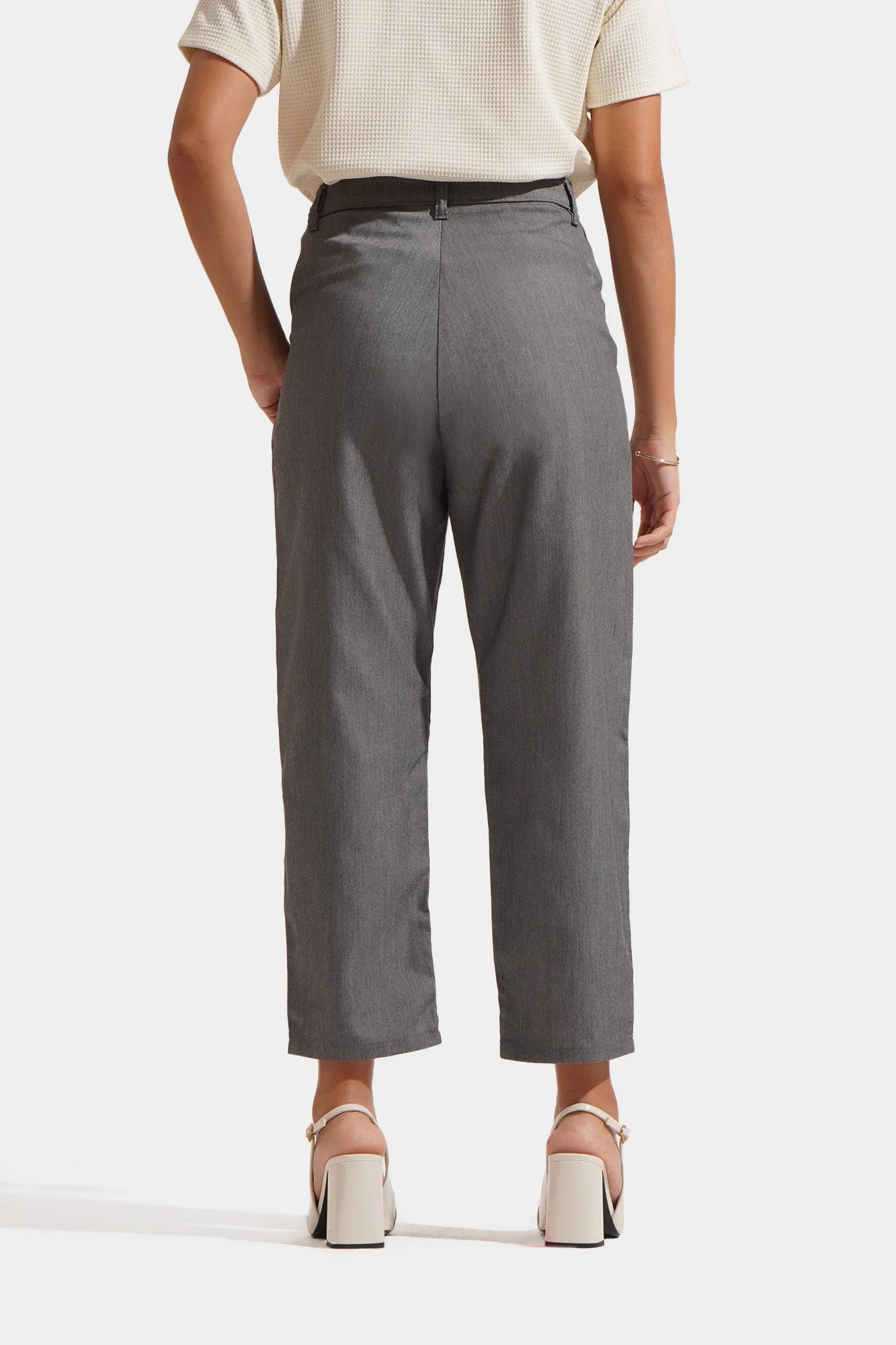Pleated Slim Fit Cozy Pants