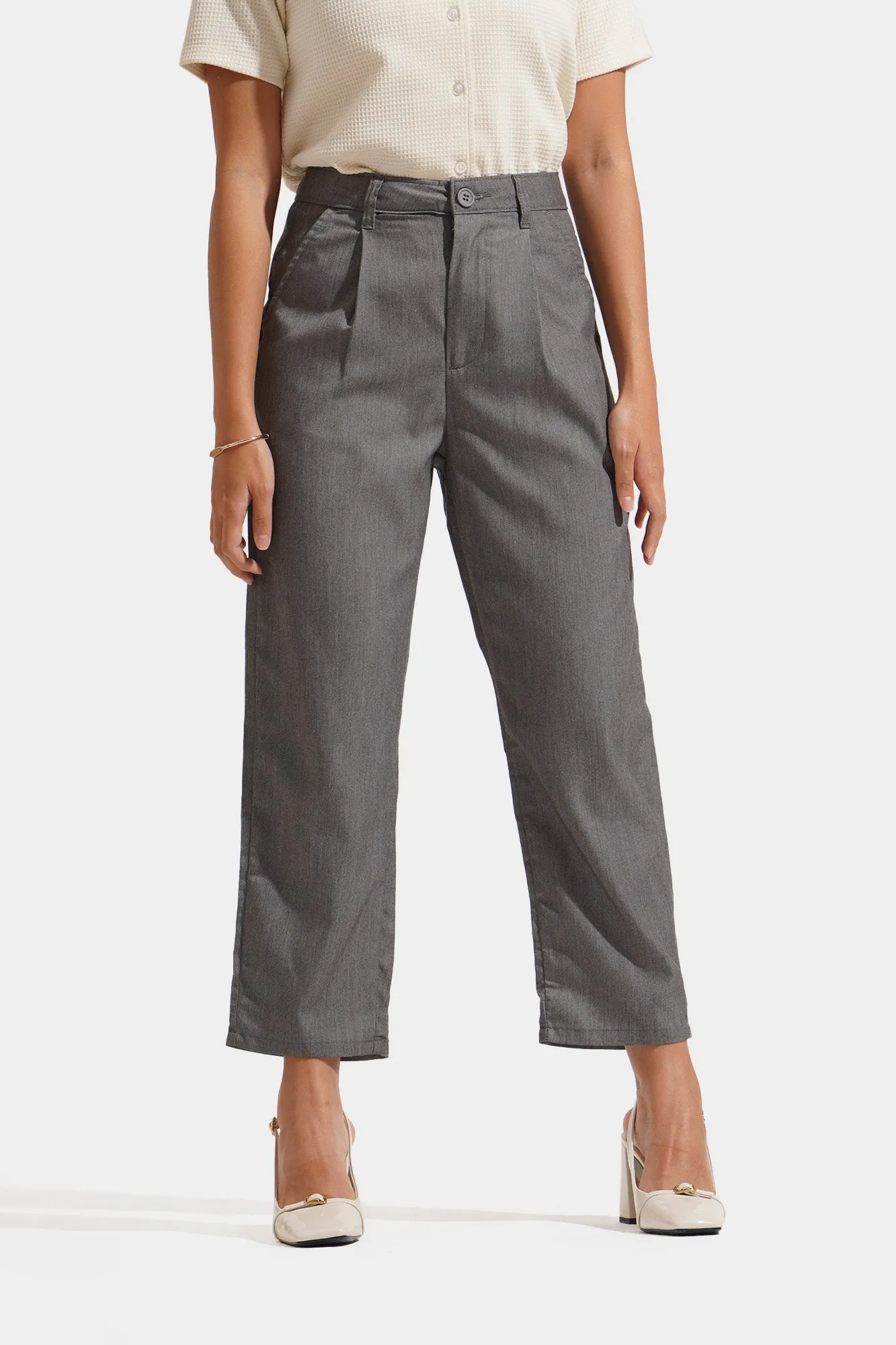 Pleated Slim Fit Cozy Pants
