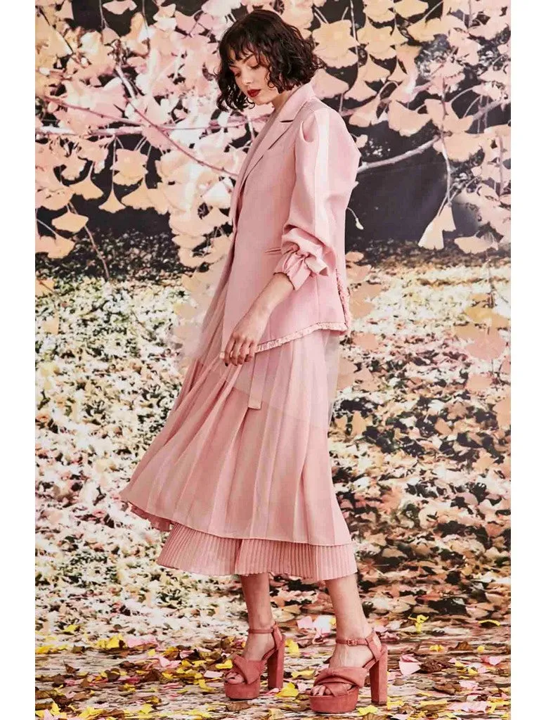 Pleating Moments Skirt - Blush