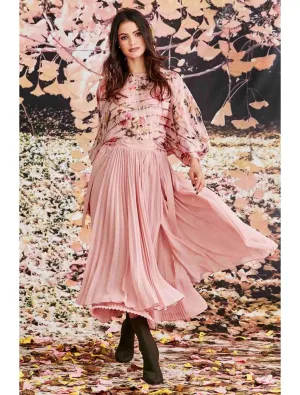 Pleating Moments Skirt - Blush