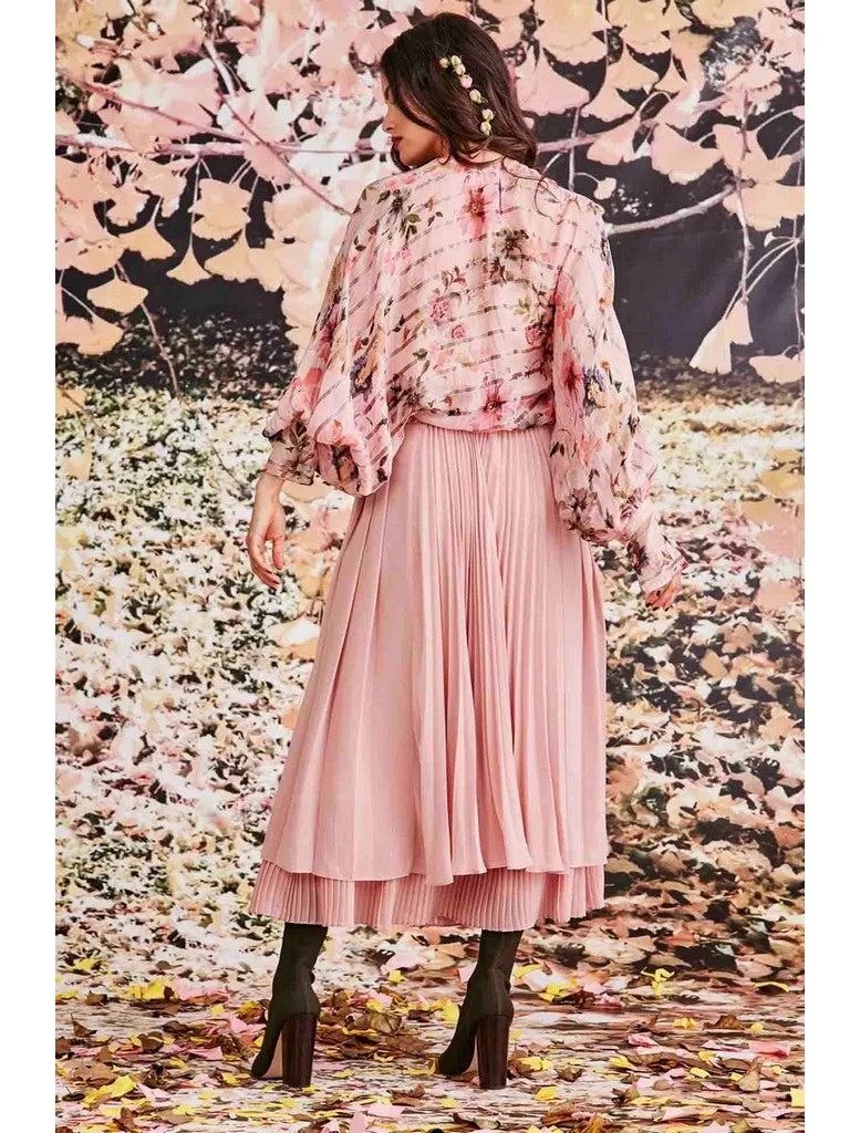 Pleating Moments Skirt - Blush
