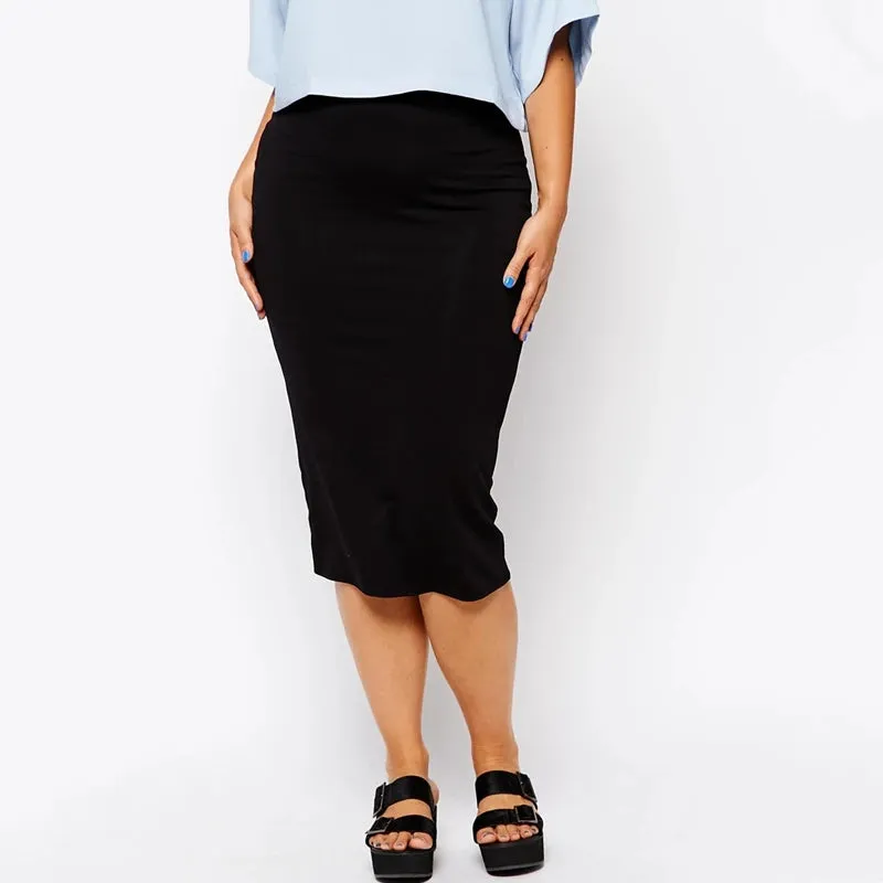 Plus Size Elegant Summer Spring Midi Skirt 6XL 7XL
