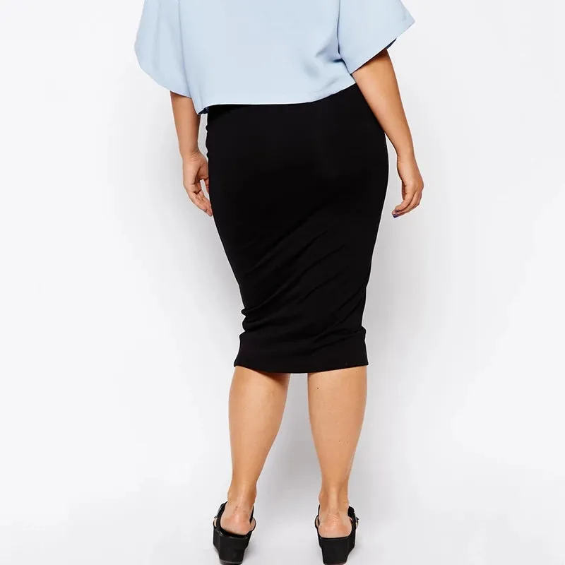 Plus Size Elegant Summer Spring Midi Skirt 6XL 7XL