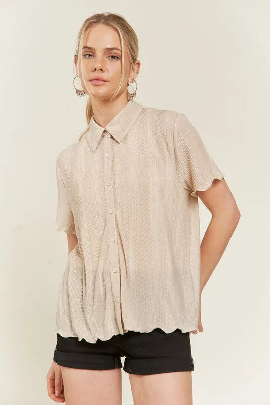 PLUS TEXTURED BUTTON DOWN SHIRTS