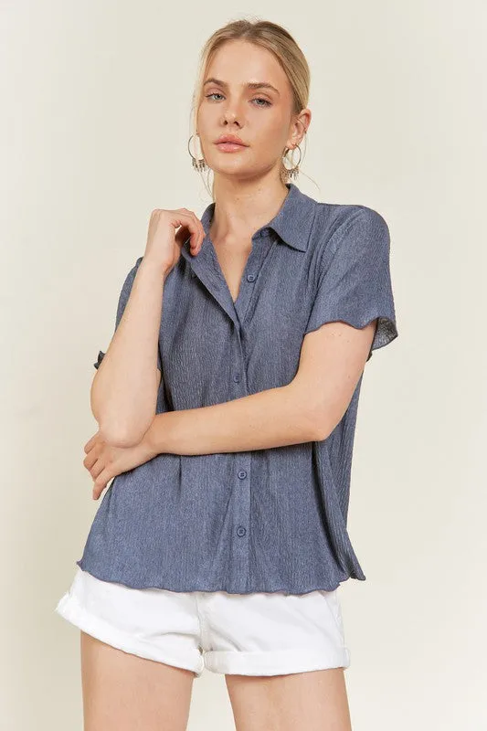 PLUS TEXTURED BUTTON DOWN SHIRTS
