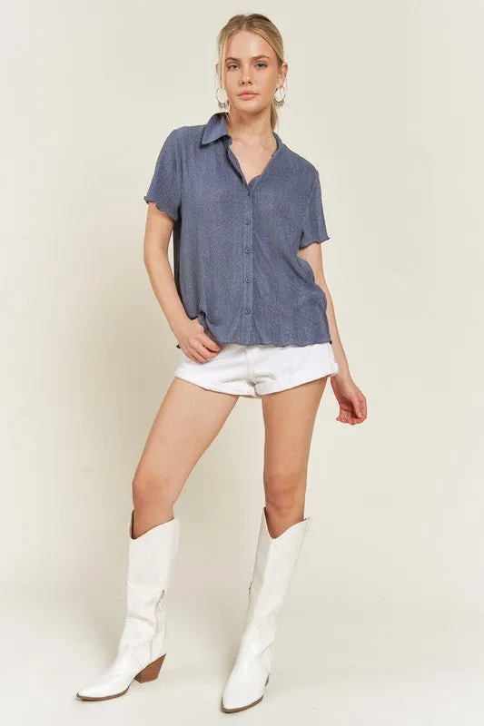 PLUS TEXTURED BUTTON DOWN SHIRTS
