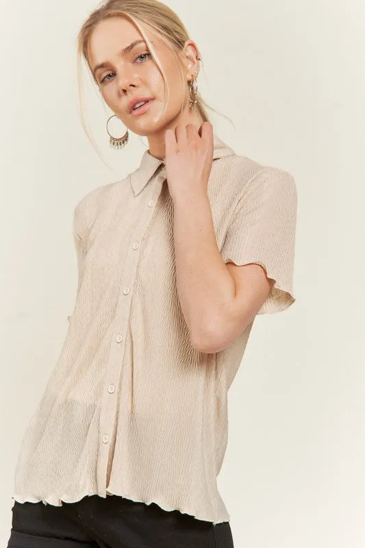 PLUS TEXTURED BUTTON DOWN SHIRTS