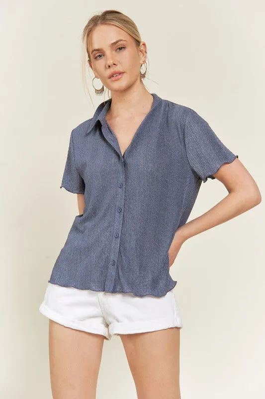 PLUS TEXTURED BUTTON DOWN SHIRTS