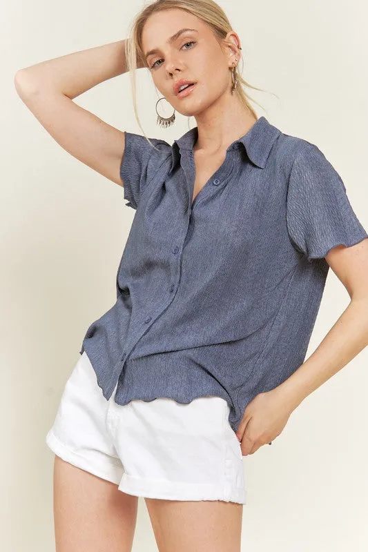 PLUS TEXTURED BUTTON DOWN SHIRTS