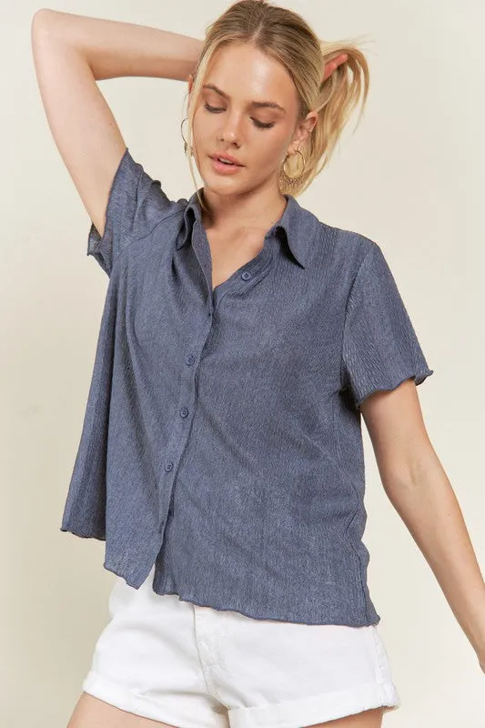PLUS TEXTURED BUTTON DOWN SHIRTS
