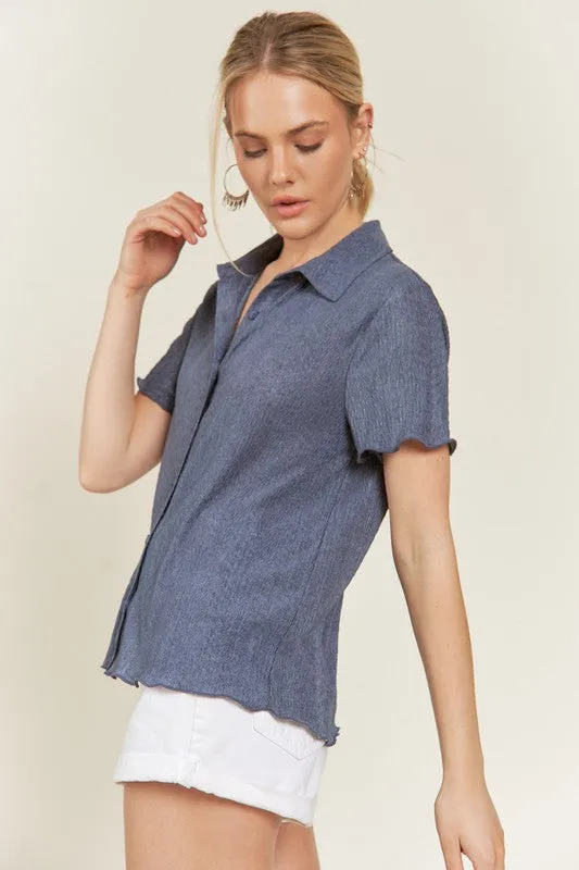 PLUS TEXTURED BUTTON DOWN SHIRTS