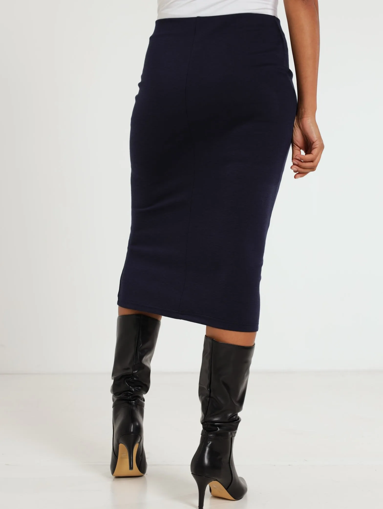Ponti Pencil Skirt - Navy