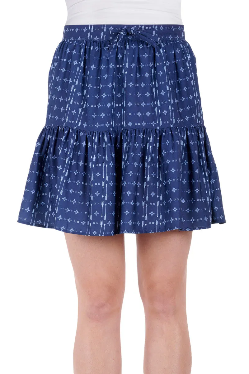 Pure Western Womens Emma Skirt - Navy