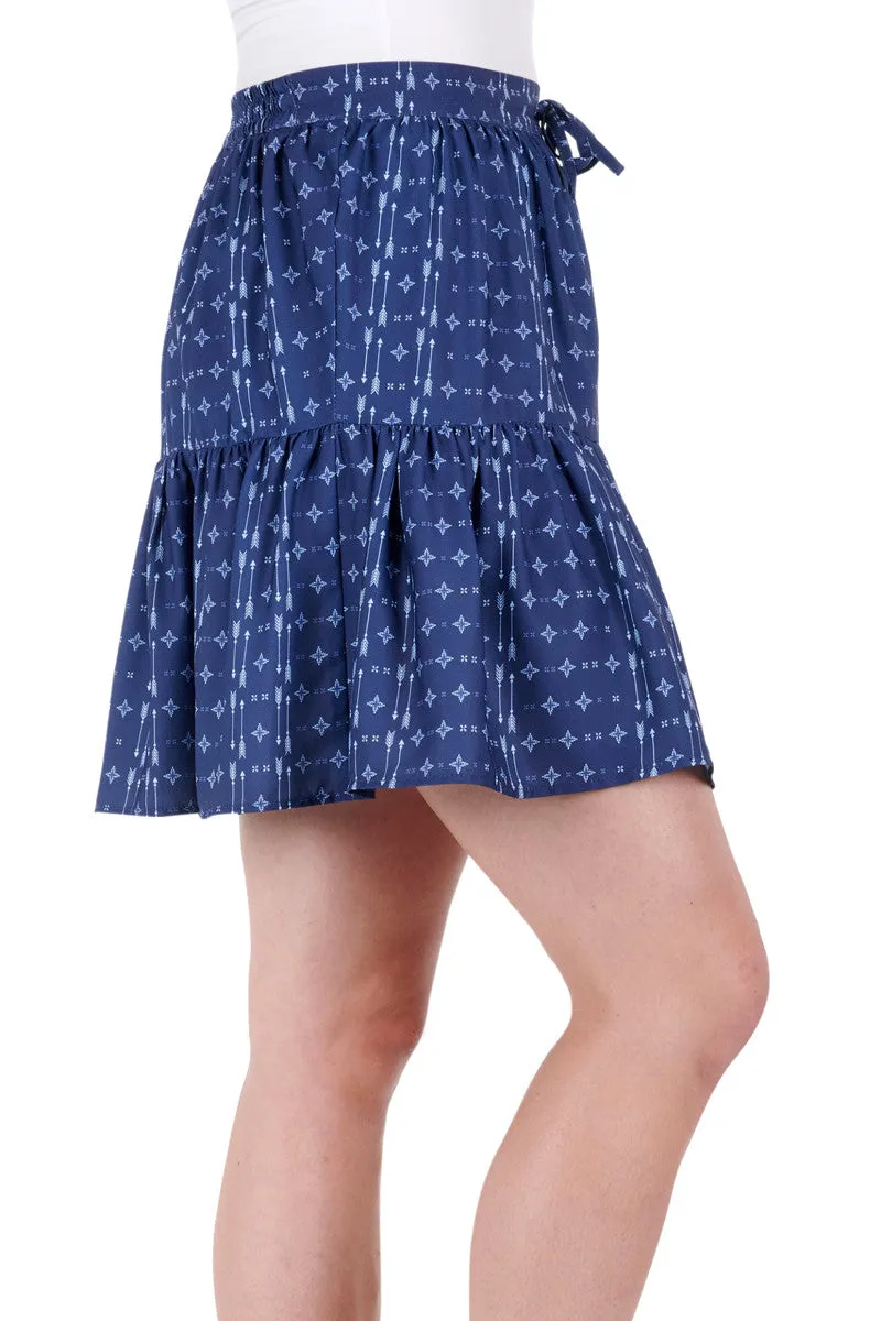 Pure Western Womens Emma Skirt - Navy