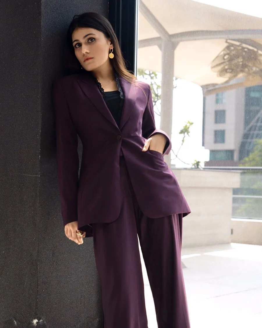 Purple - Laced Structured Suit