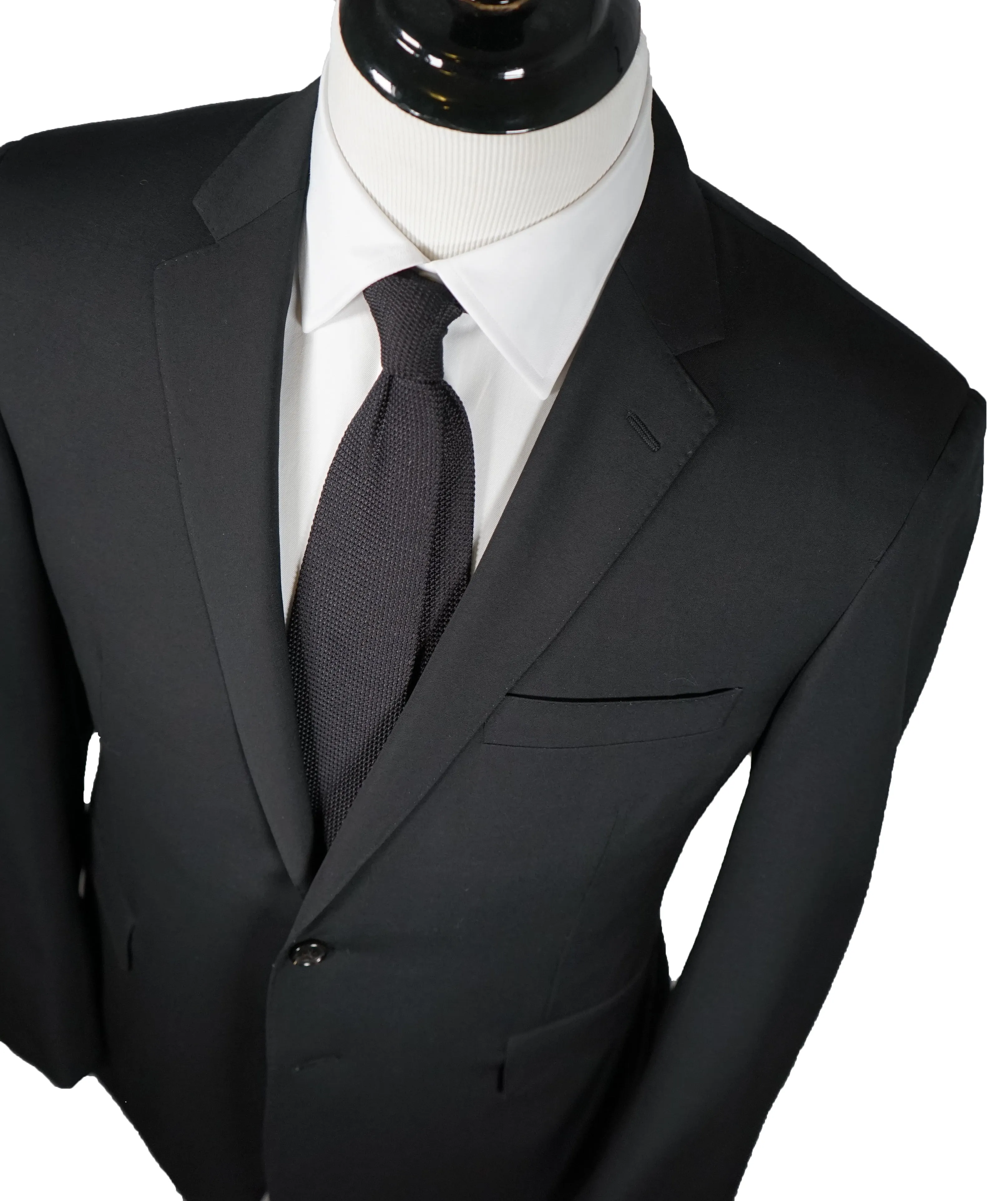 RALPH LAUREN BLACK LABEL - Black Semi-Lined Light Weight Summer Suit - 42S