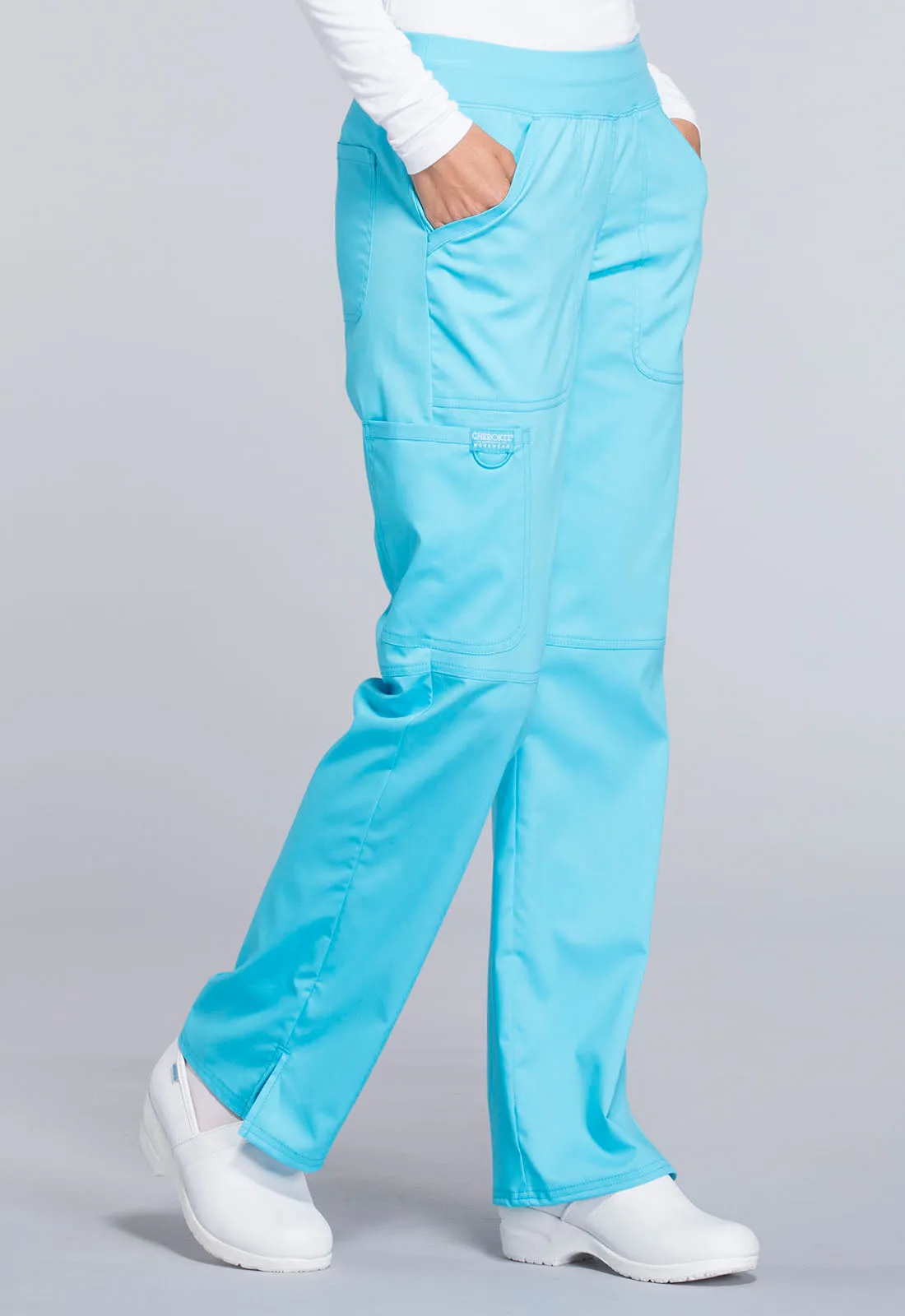Revolution WW110 Mid Rise Straight Leg Pull-on Pants Turquoise