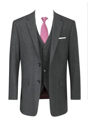 SCOTT Mens Premier Plain Charcoal Suit Jacket Size 34 - 60