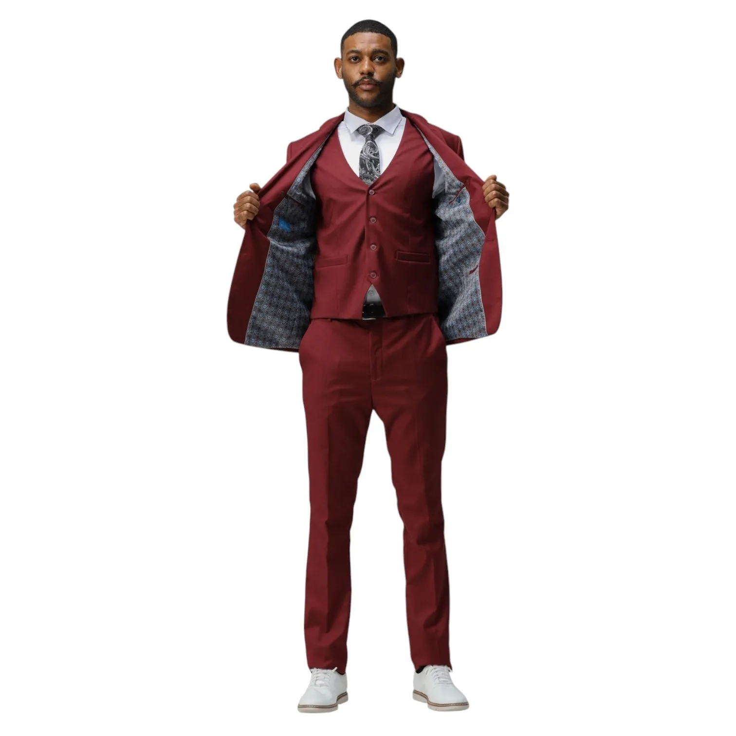 Sean Alexander Solid 3PC. Burgundy (NEW)