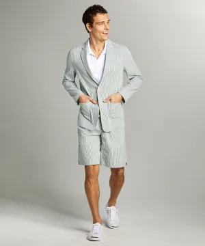 Seersucker Traveler Suit in Green