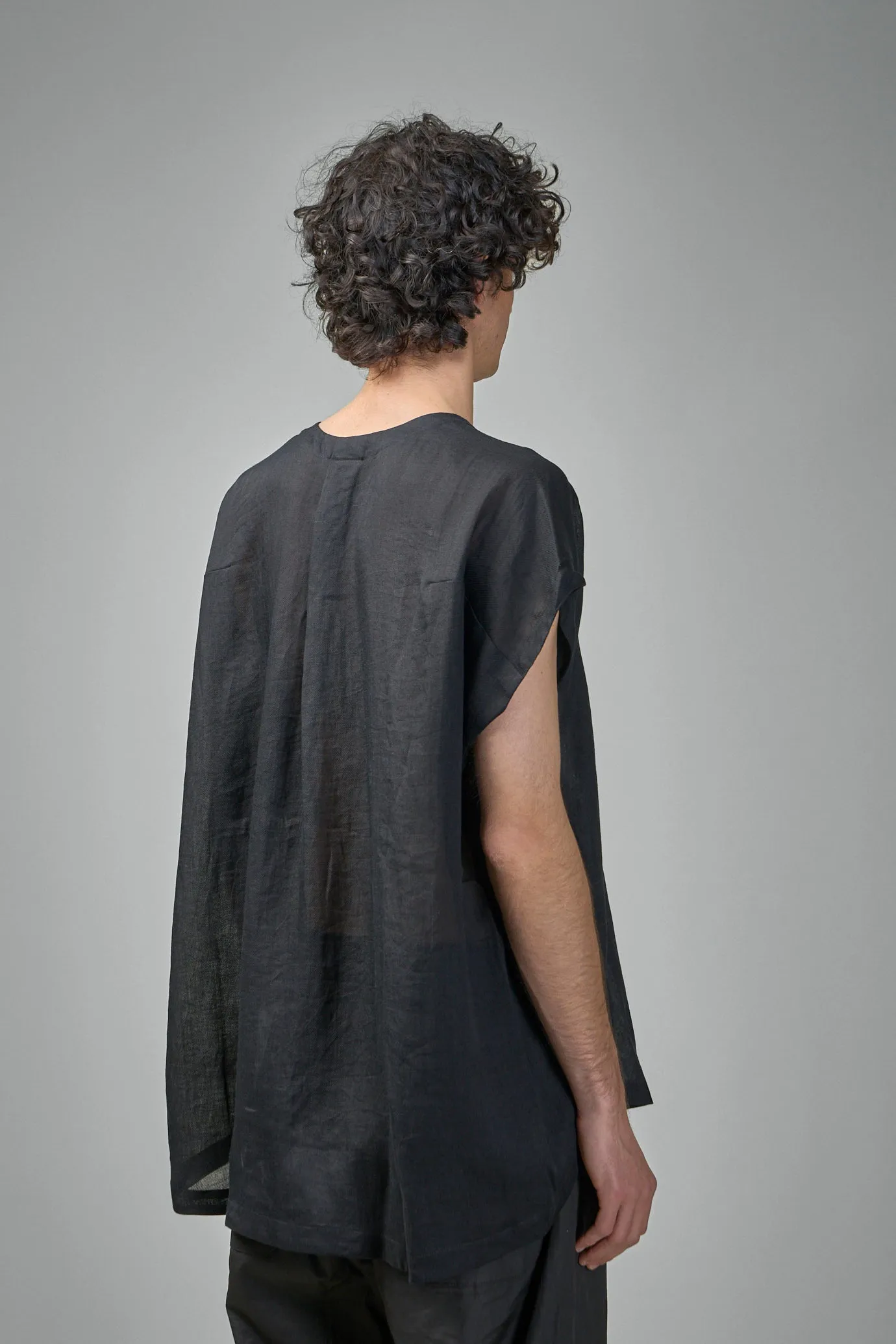 SHIRT#104 Sleeveless V-Neck Shirt Fine Cavalry Twill