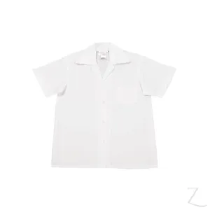 Shortsleeve Gladneck Blouse - White (no top button)