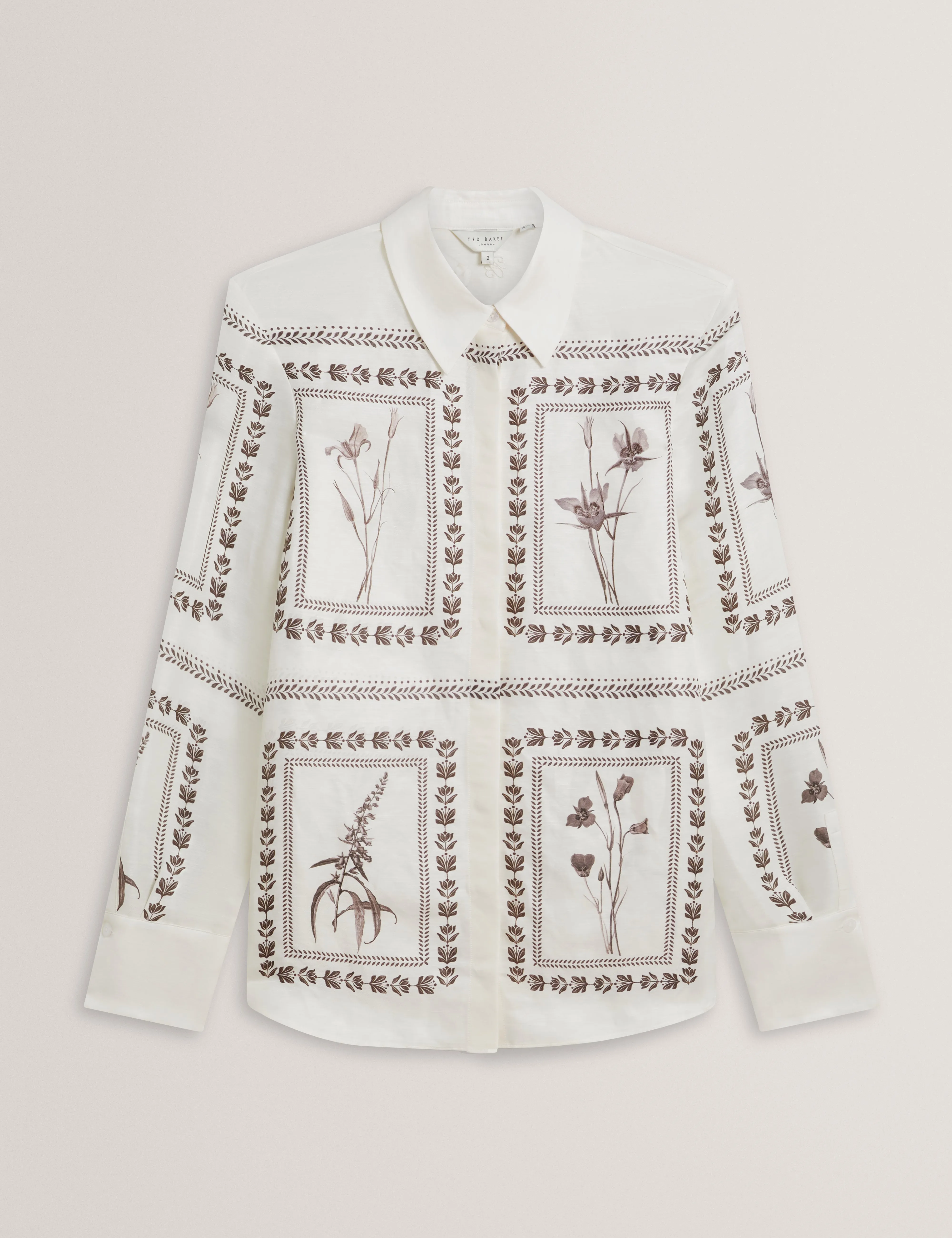 Simcoa Linen Silk Longline Shirt Ivory
