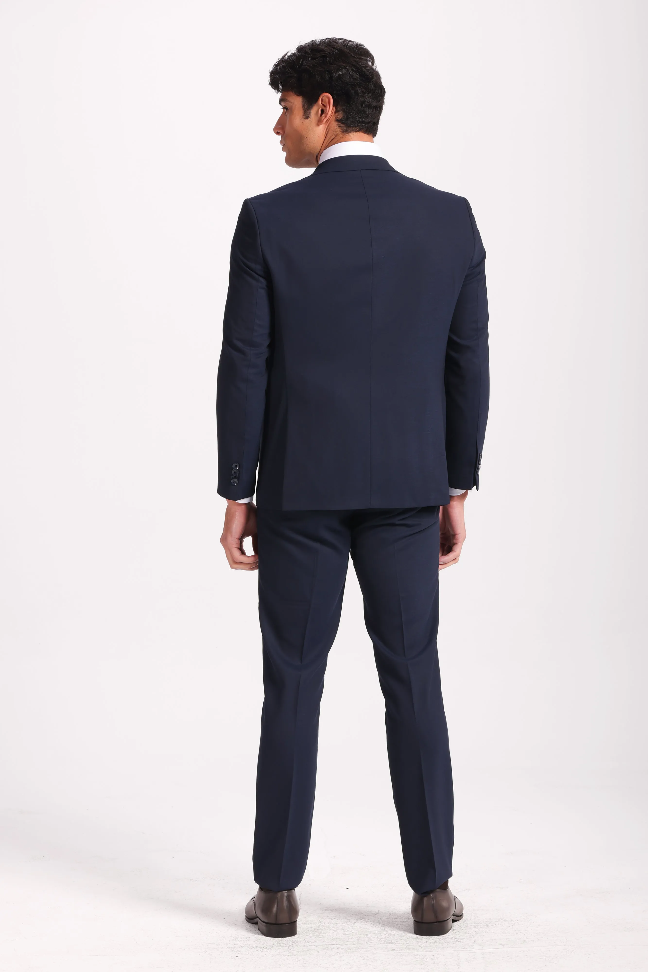 Slim Fit Navy Formal Suit - Two pieces - Turkish made