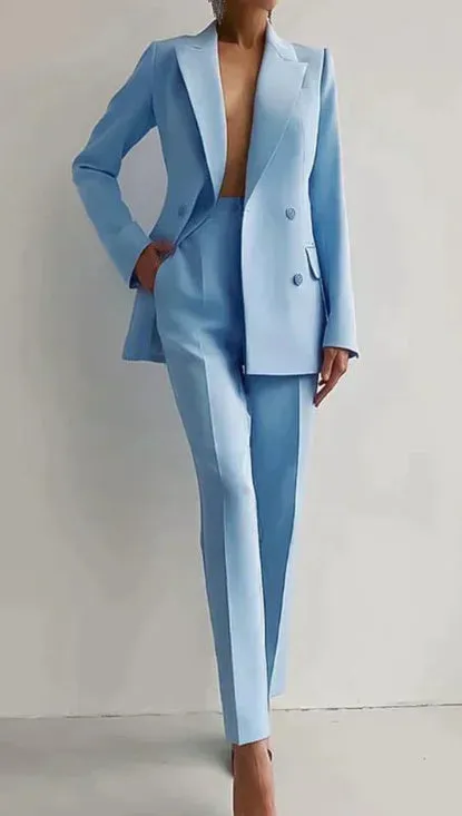 Slim Fit Trousers Women's Business Suits