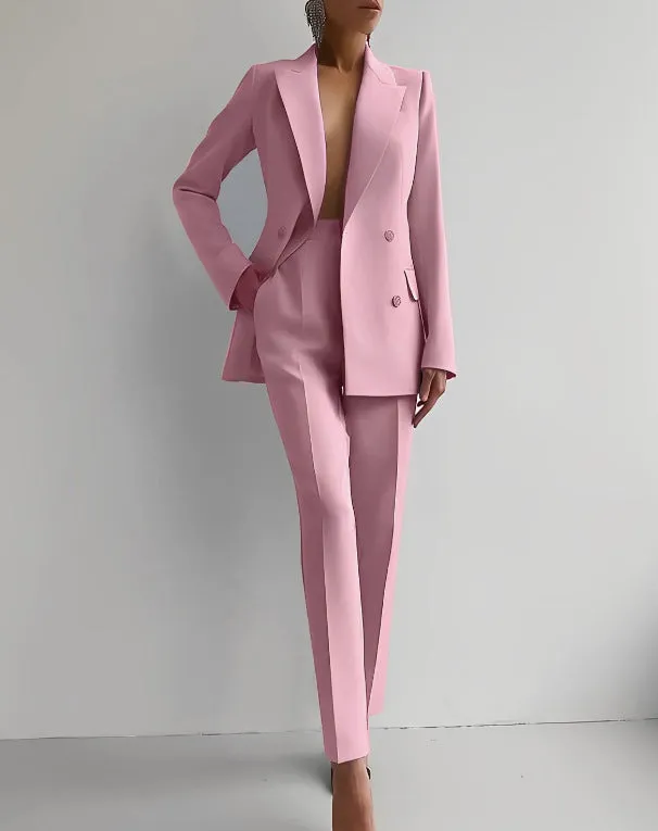 Slim Fit Trousers Women's Business Suits