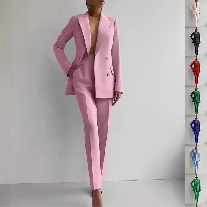 Slim Fit Trousers Women's Business Suits