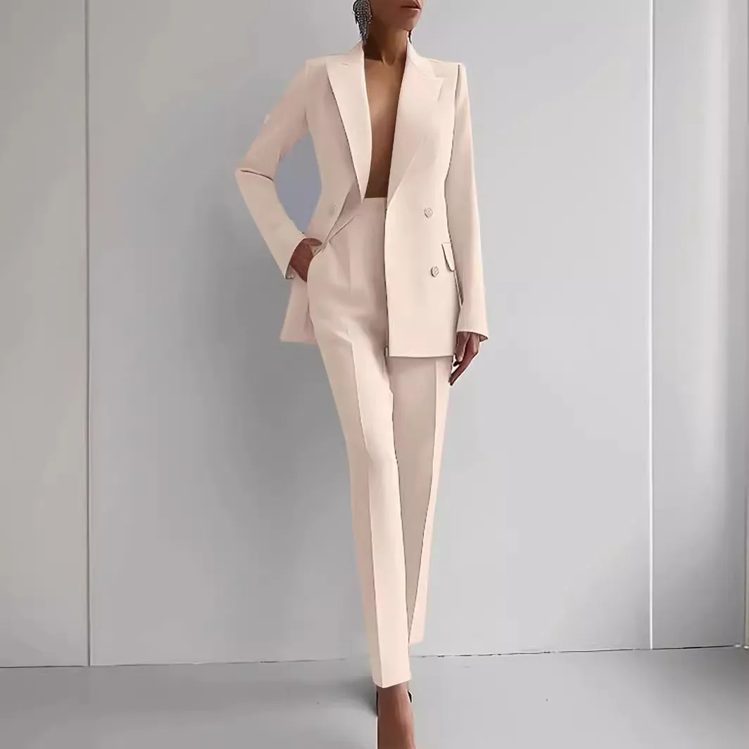 Slim Fit Trousers Women's Business Suits