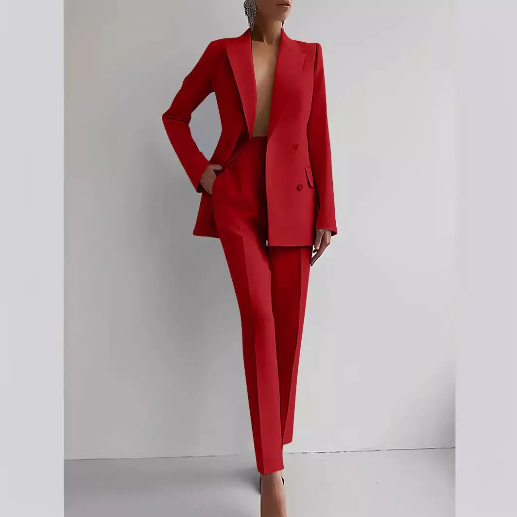 Slim Fit Trousers Women's Business Suits