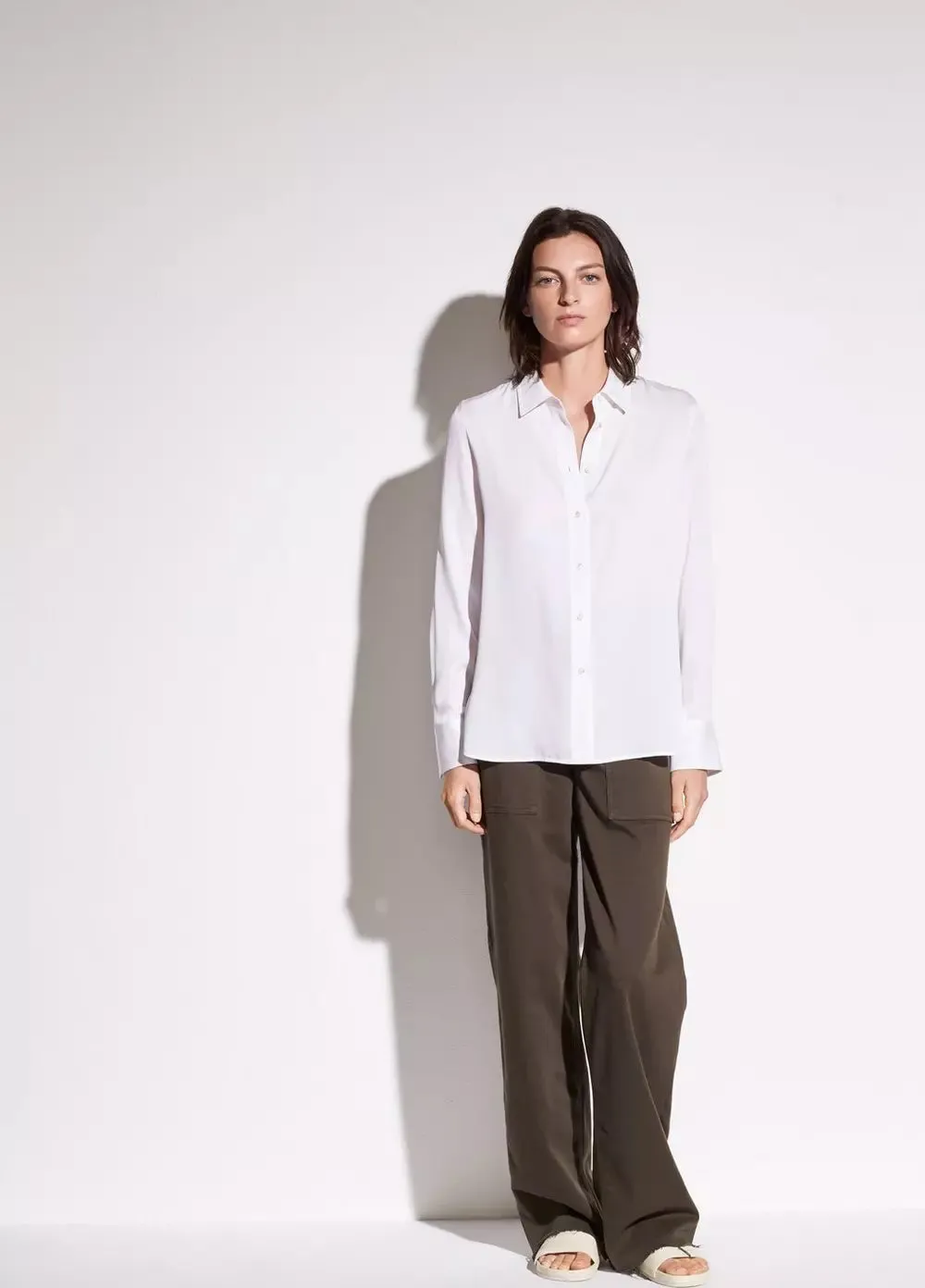 Slim Fitted Stretch-Silk Blouse