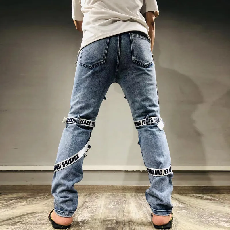Slim Ripped Motorcycle Pants