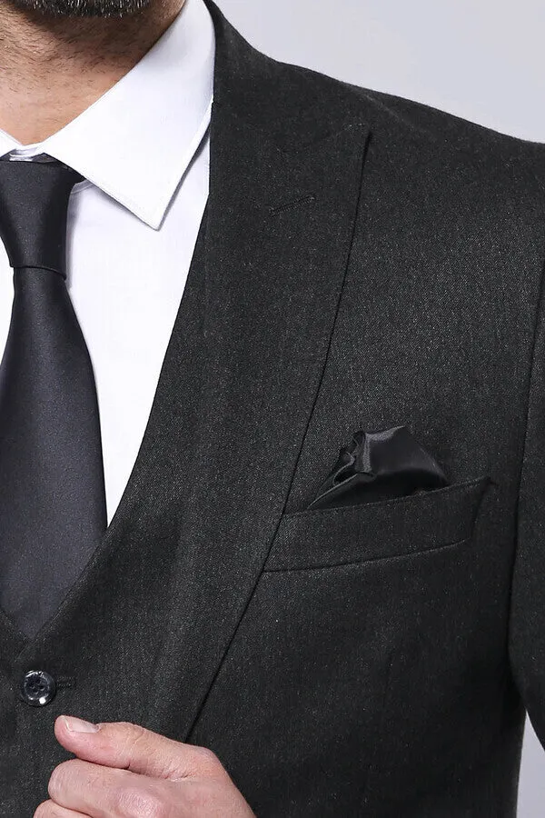 Smoked Plain Blazer Vest Set | Wessi