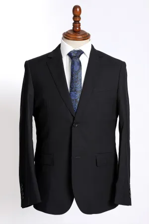 SOLID BLACK SLIM FIT 2-PCS SUIT