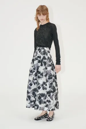 Stine Goya Voluminous Midi Skirt - Anemone Jacquard