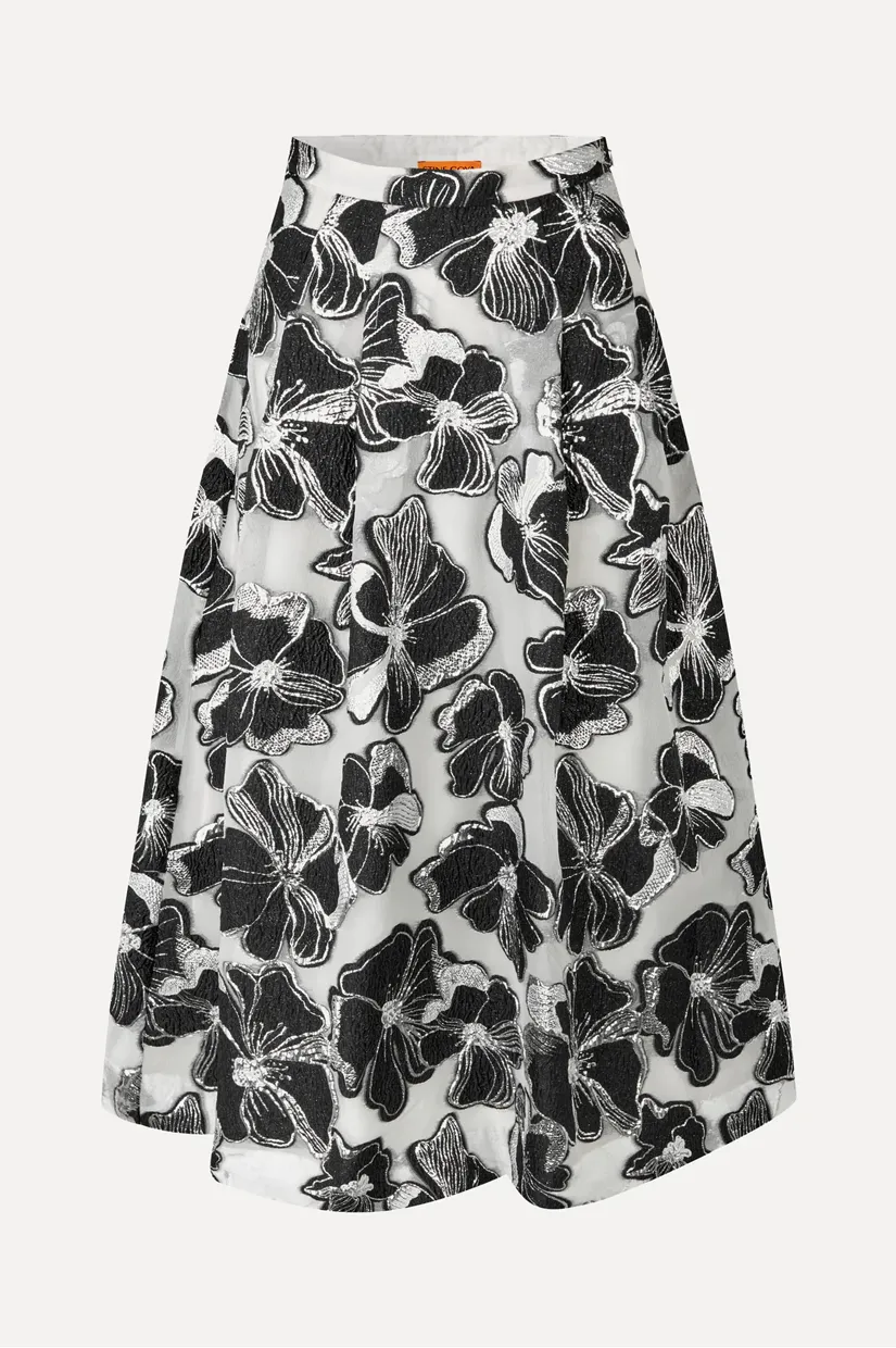 Stine Goya Voluminous Midi Skirt - Anemone Jacquard
