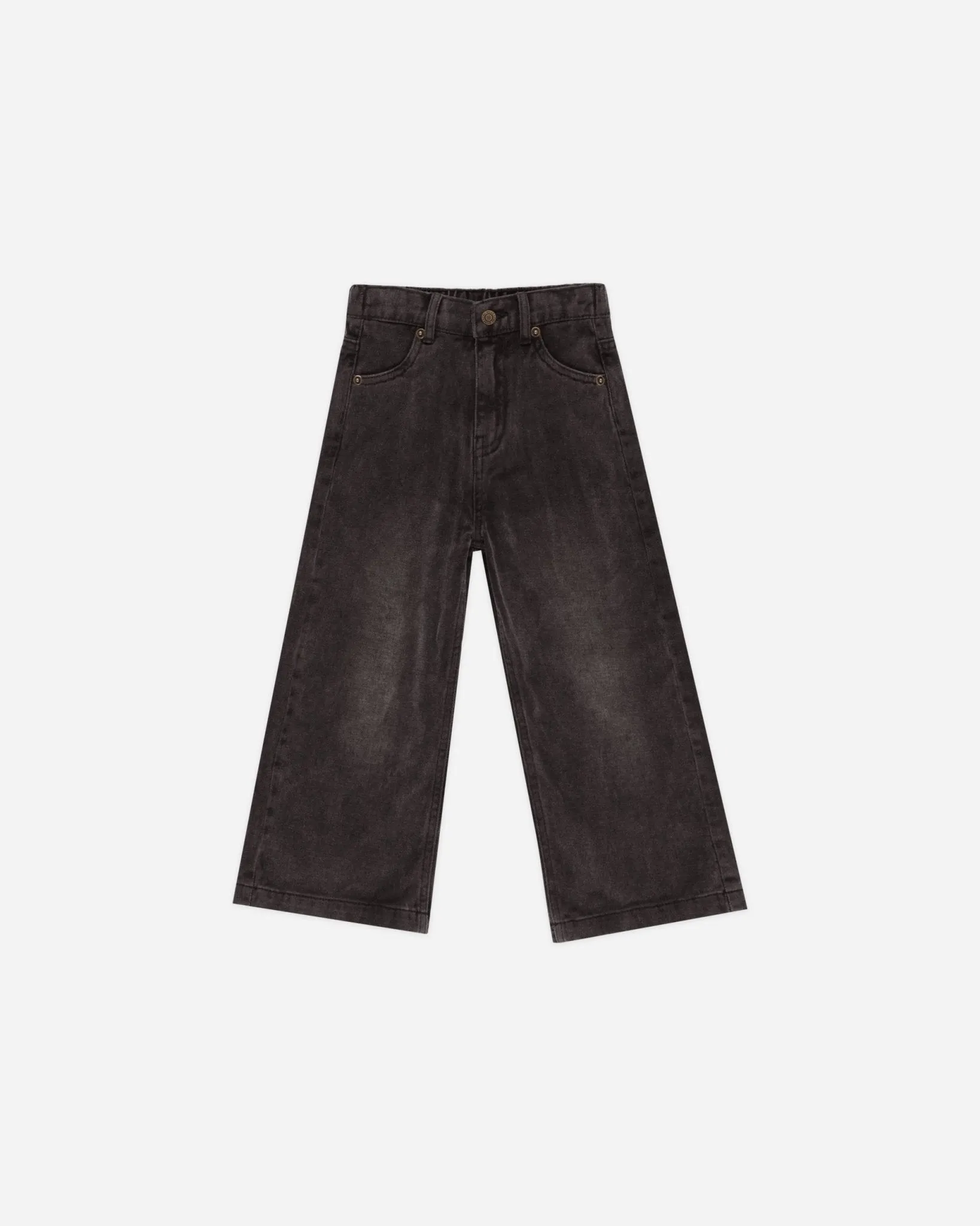STRAIGHT LEG PANT || WASHED BLACK*