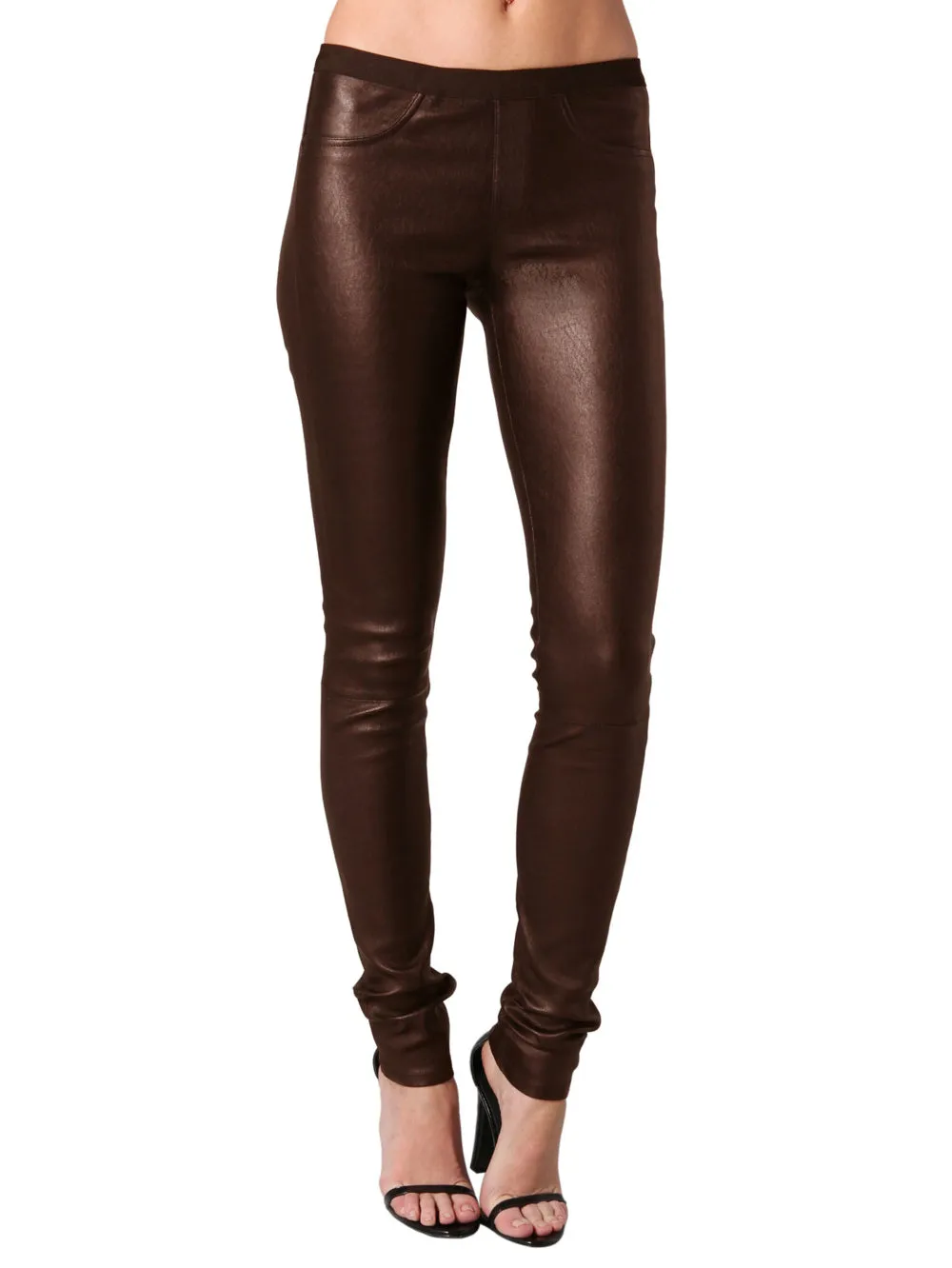 Straight-Skin Leather Pants