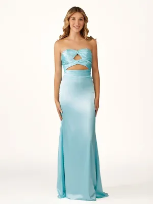Strapless Sheath Long Prom Dresses