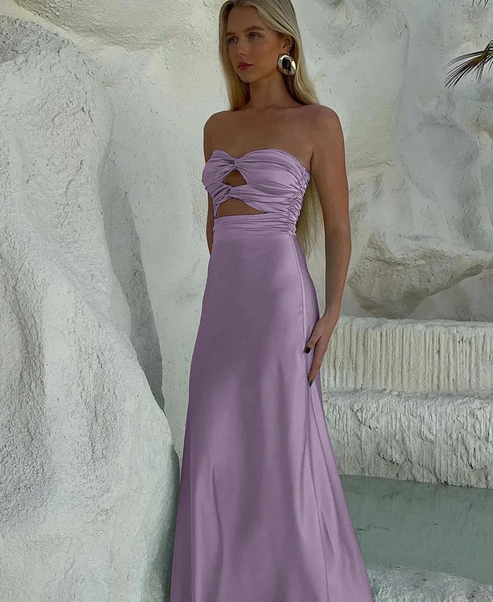 Strapless Sheath Long Prom Dresses