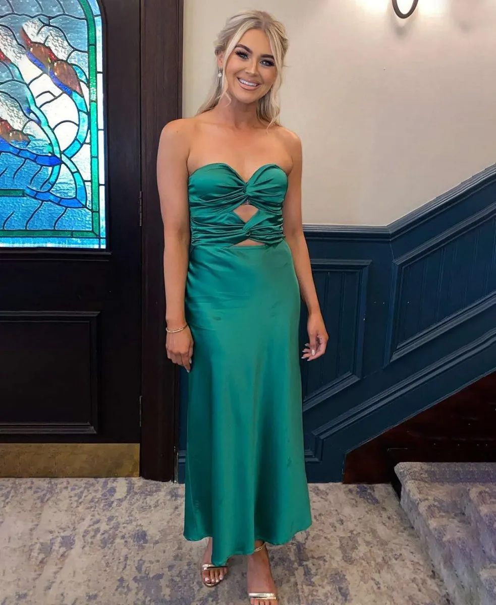 Strapless Sheath Long Prom Dresses